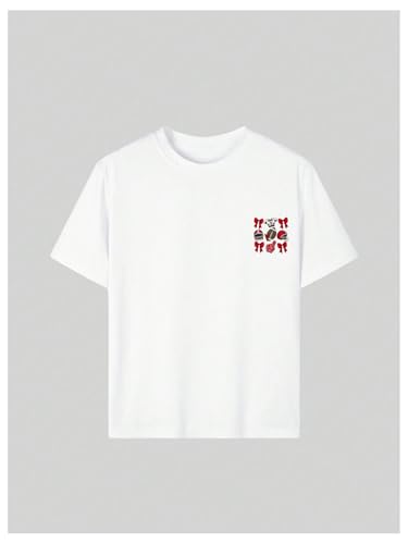 Girl's Bowknot Graphic Tees Short Sleeve Crew Neck T Shirts Summer Cute Tee Tops2