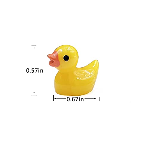 150 Pieces Mini Resin Duck Miniature Figures Micro Fairy Garden Landscape Aquarium Dollhouse Ornament Potted Plants Decoration Diy Slime Charms For Christmas Birthday Party (100Yellow+50Multicolor) #TOP3