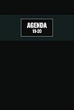 calendario escolar 18-19 de 195  Agenda 19-20: Julio 2019 A Diciembre 2020 / 1 Semana En 2 Páginas/ 18 Meses / Planificador Diseño Negro Y Verde