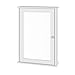 eSituro Spiegelschrank, Badspiegel Hängeschrank mit Türen, Platzsparender Wandschrank mit verstellbaren Regalen, Badschrank, Weiß, BHT 42x58,5x12cm