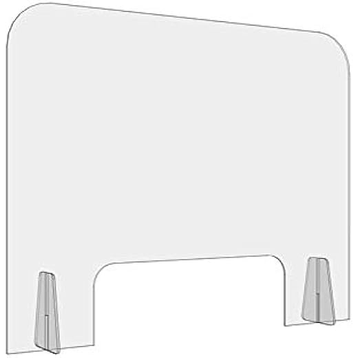 Acrylic Sneeze Guard Portable Shield - 24 x 30