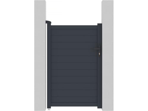 Puerta jardin aluminio Marc - 101.2 x 155.9 cm - Gris
