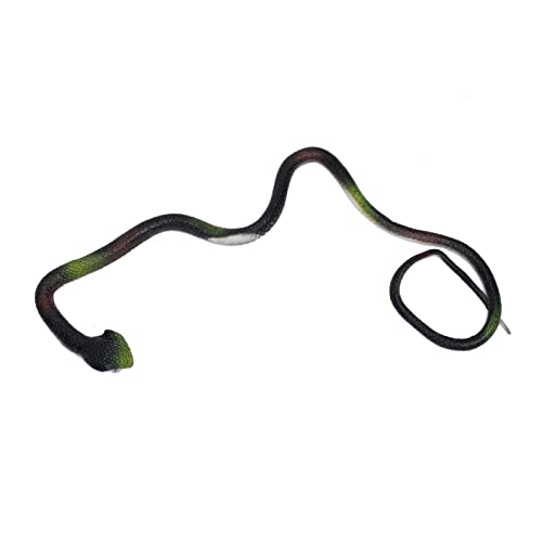 Image of KRySt Brown Lizard and Black Snake Combo Toys | Real Looking Rubber Lizard Toy | Original Look Chipkali Toy | Chipkali and Snake Prank Toys for Kids and Adults (Hooded Cobra)