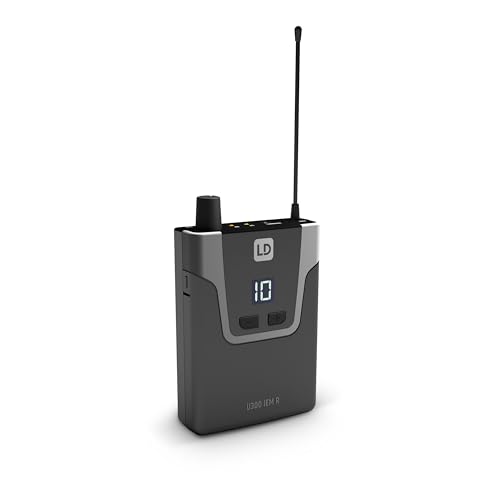 LD Systems U308 IEM R - In-Ear Monitoring System Empfänger, 863-865 MHz + 823-832 MHz, schwarz