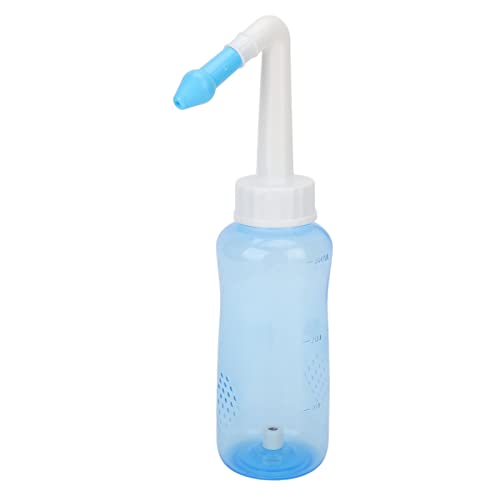 Conjunto de Irrigação Nasal, Frasco de Lavagem Nasal Neti Pot de 300ML Com Bicos de 2 Peças, Sal de