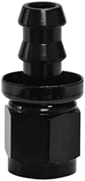 1 Fuel Hose Swivel AN6 / 6AN Straight Swivel Fuel Fitting - Black & Red Anodized Aluminum, Hose End Adapter For Oil & Fuel 6an Fitting - Foto 3