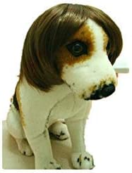 Tanya Peluca de perro de estilo caballero increíble para mascotas, 1 unidad, color marrón