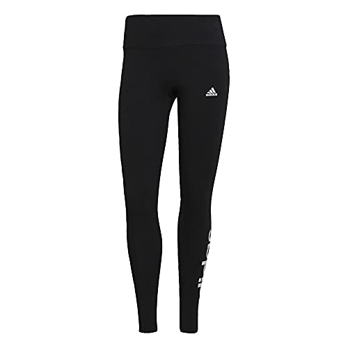adidas Women's Athletics Essential Linear Tights, Black/White, Medium