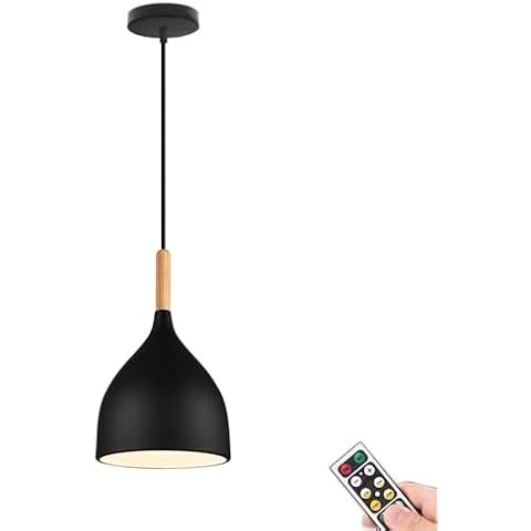 Black Minimalist Battery Operated Pendant Light by SADOVC Cover