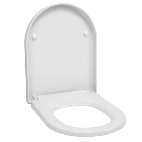 SSWW D-Form Toilettensitz mit Softclose-Funktion aus Duroplast inkl. Befestigungsmaterial