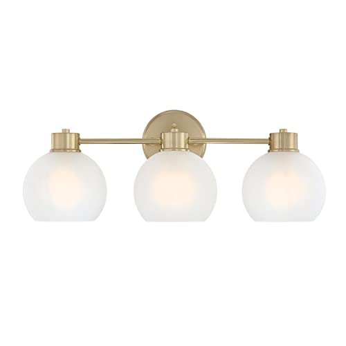 Westinghouse Dorney Transitional Style 3 Light Wall Fixture, Champagne Brass