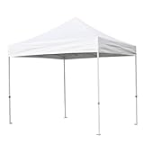 Canopy Replacement Cover, 3x3m Canopy Tent Replacement Top, Waterproof 420D Oxford Cloth Gazebo Covers for Outdoor Garden (White, Cover Only)