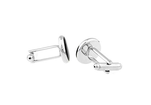 KnBoB Mancuernillas para Hombre Letra N Color Negro miniatura 1