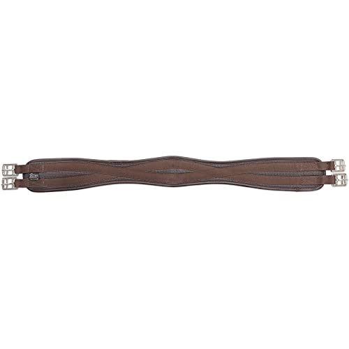 ANTI-CHAFE CONTOUR GIRTH HORSE TACK SADDLE STRAP [BROWN] [50]