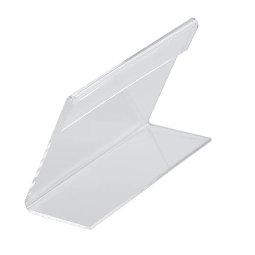Hohota 40個 ミニ アクリル サイン ディスプレイ ホルダー ネームカード タグ ラベル スタンド ブラケット ホーム ストレージ 透明 アクリル カード ディスプレイ ホルダー (5.5 x 7.5cm)
