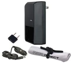 Off Camera Rapid Charger For Sony NP-FM Series Battery (Alternative For Sony BC-TRM) + Nwv Direct Microfiber Cleaning Cloth.