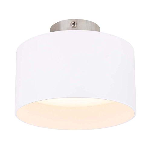 Preisvergleich Produktbild Globo Deckenleuchte JENNY Wohnzimmer Aluminium weiß, Flur 14 cm Kunststoff satiniert