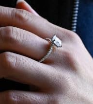 2.5 Ct Radiant Cut Moissanite Diamond Engagement Ring,14 Kt Solid Gold Plated Half Internity Hidden Halo wedding gift,Radiant Moissanite 4 Crew Prong Wedding Ring For Women,Gift For her,Size 3-13.