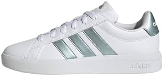 adidas GRAND COURT BASE 3.0 Kadın Ayakkabı Düşük Taban (Futbol Dışı), ftwr white/magic grey met/ftwr white, 37 1/3 — Amazon ürün görseli