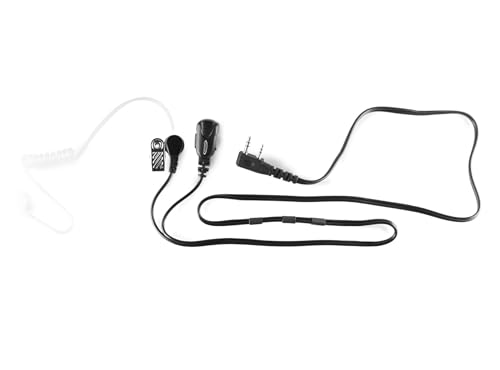 Microauricular tubo acústico transparente JR-1802 E/C pinza Tipo K para Baofeng UV-5R