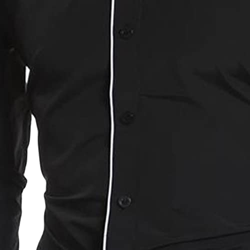 DGHM-JLMY Men's Casual Stand Collar Long Sleeve Shirt Button Up Beach Summer Shirts Banded Collar Shirt Hipster Solid Slim4