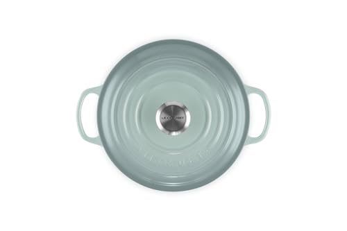Le Creuset Signature Runder Bräter aus Gusseisen, 20 cm, 2,4 Liter, Sea Salt – Ansicht 4