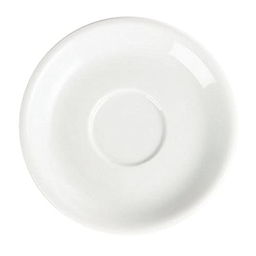 Olympia Ware Cappuccino Saucers Porcelain Plate Dishwasher Proof 12pc