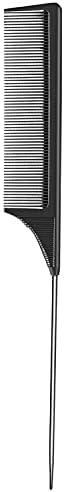 hair comb tail comb combs for women rat tail hair comb parting comb pin tail combs rat tail comb pintail combs(Fine Tooth in Black)