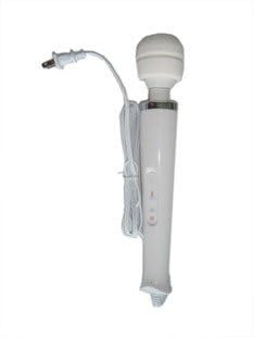 POWERFUL 8 Speed HandHeld massager with soft silicone head - white