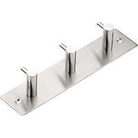 BBL Bada Business Limited Multipurpose Stainless Steel Wall Mounted Coat Hooks for Bathroom & Bedrooms for Quick & Easy Installation (Style 1-3 Hooks)