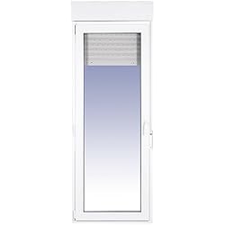Puertas Con Persianas Integradas Ventanastock Puerta Balconera PVC 800x2185 Practicable Oscilobatiente 1 hoja apertura Izquierda con persiana de PVC