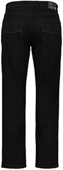 twill broek, super black kleuring, comfortabele band, zwart | Ulla Popken