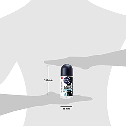 Nivea Invisible For Black & White Fresh Scent Men's Roll On Anti-Perspirant Deodorant (Pack Of 4) #TOP7