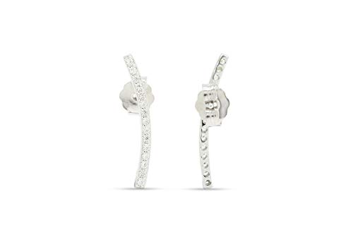 Sterling Silver Stud Earrings for Women Dainty Feather, Starburst, Lightning Bolt, Nail, Curved Bar, Disc, Pineapple with push-back Earrings, Gift For Her3