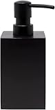 Yew Design Schwarzer Matter Seifenspender für das Badezimmer, 450 ml, Eckige Rostfreie Pumpe für...