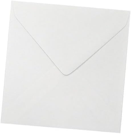 DJP 5" x 5" White Square Gummed 100gsm Envelopes 130mm x 130mm - Pack of 100, 5x5"