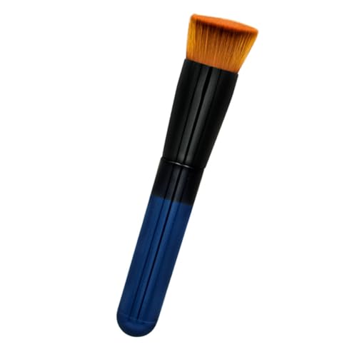 WRITWAA Brocha de Maquillaje Plana en Ángulo para Base y Polvos Sueltos, Pincel Cosmético Sintético sin Logo, Herramienta Portátil para Contornear y Difuminar Rostro