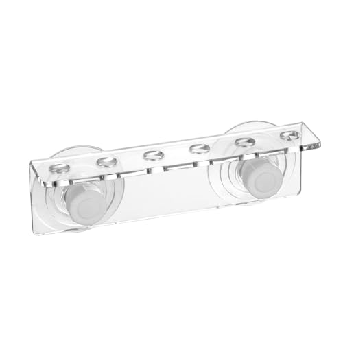 Leefasy Coral Frag Rack Aquarium Frags Stand Transparent Easy Installation Double Suction Cups Efficiency Coral Broken Frame, 6 Holes