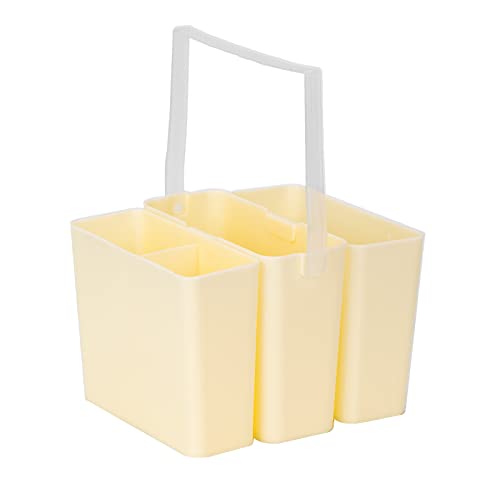 Image of Brush Washing Bucket, Plastic Triple Detachable Pen Cleaner, Watercolor Art Paint Storage, Multifunction Paint Brush Washing Bucket with Handle for Watercolor Outdoor Indoor Painting