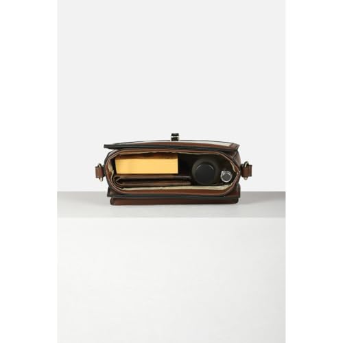Image of Van Heusen Women's Chic Sling Bag |Brown Contrast Lining| Detachable Strap