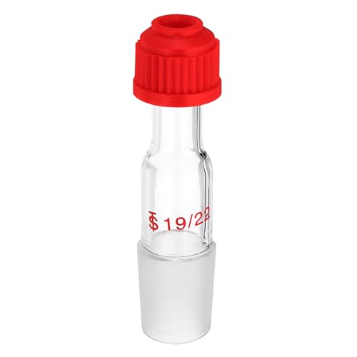 Adaptateur de distillation en verre avec bouchon thermomètre 19/22 PATIKIL rouge 7.2mm