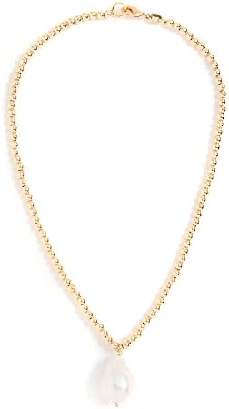 Alexa Leigh Women's Baroque Pearl Necklace, Pearl, Off White, Gold, One Size