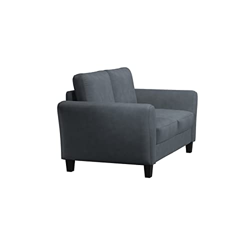 Lifestyle Solutions Watford Loveseat, 56.3" W X 31.5" D X 33.9" H, Dark Grey #TOP5