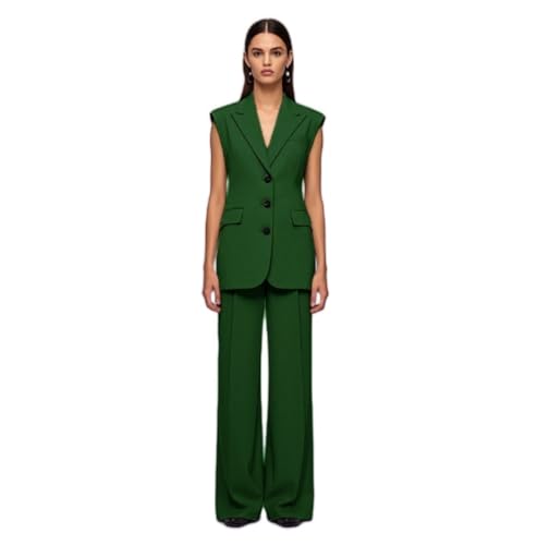 Womens Blazer 2 Piece Outfits Vest Pants Set Summer Business Professional Suits for Wedding Guest