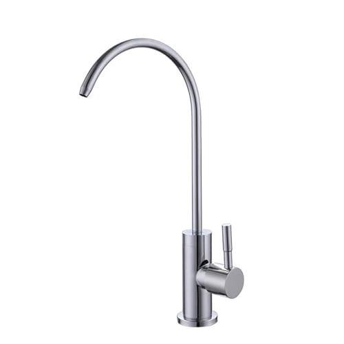 Filtre à eau pour robinet de cuisine pivotant en acier inoxydable brossé