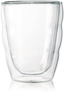 Bodum 10484-10 PILATUS Glass Set (Double-Walled, Isolated, Dishwasher Safe, 0.25 L/8 oz) - Pack of 2, Transparent