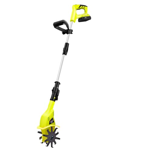 Cultivador eléctrico inalámbrico Cordless Electric Cultivator, 20 V 2000 mAh alimentado por pila cultivadores de jardín, para jardín motocultor, cultivo del suelo