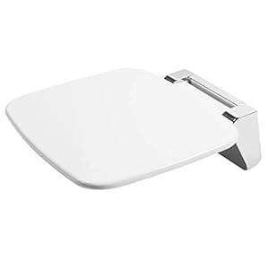 Cornat SLDKL200 Douche-klapstoel, belastbaar tot 160 kg, ruimtebesparend opklapbaar, antislip zitvlak, onderhoudsvriendelijk materiaal, tijdloos design, doucheklapstoel, zithulp, badstoel, SLDKL200