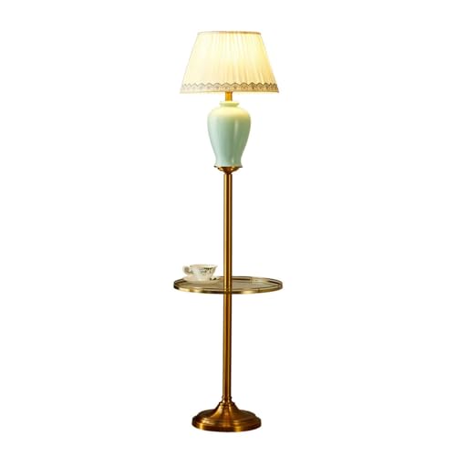 GLigeT Multifunción Lámpara de mesa auxiliar y pie LED metal vidrio, lámparas vintage tradicionales Oficinas