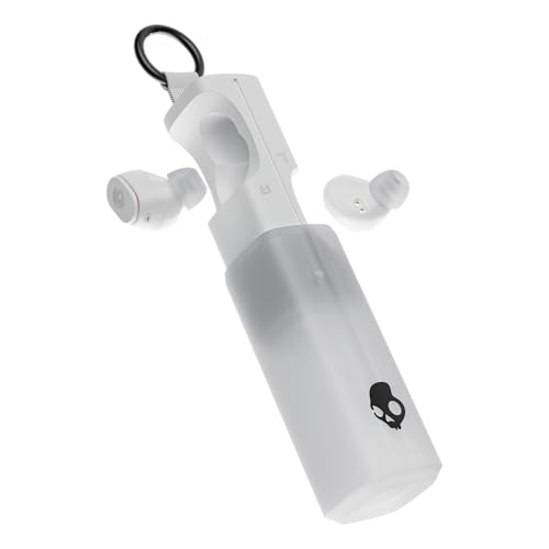 Image of Skullcandy Dime 360 Wireless Earbuds with Clip-Anywhere Case - Bone | In-Ear Fit, Bluetooth, Noise Isolating, 28 Hours Battery, Microphone for iPhone Android, Easy Clip-On Design for Travel